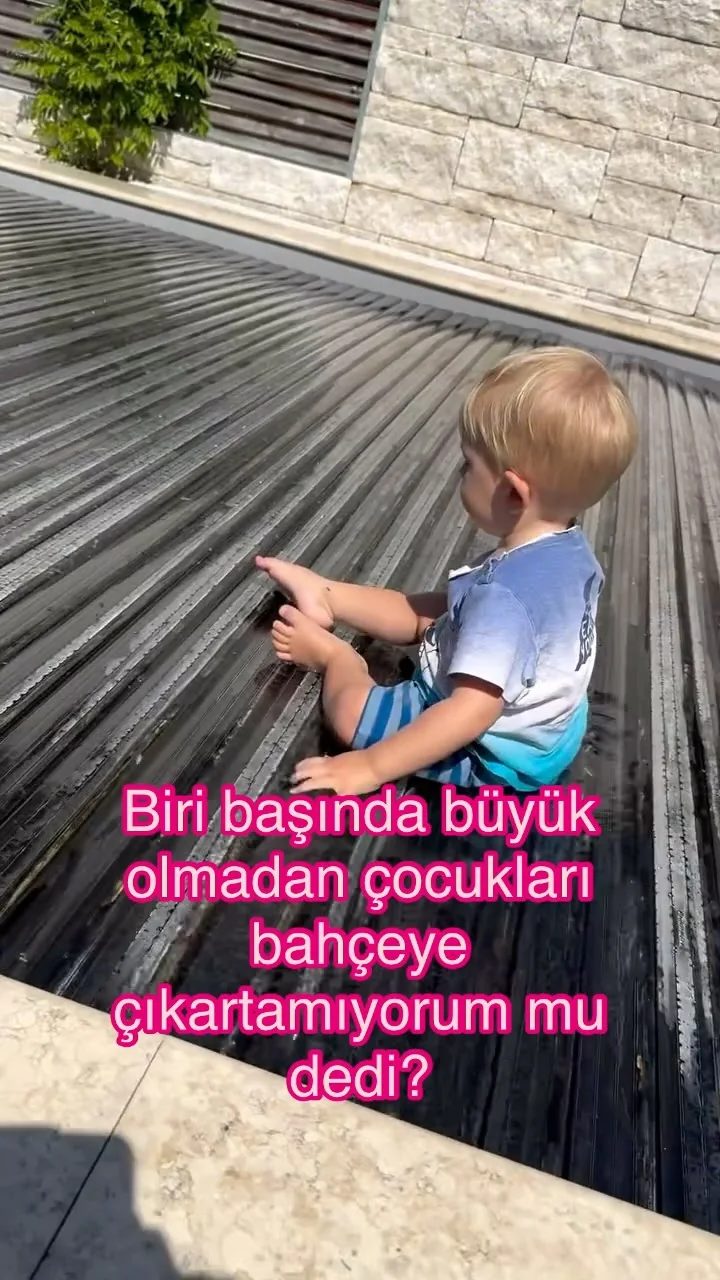 @sermedhavuz Instagram gönderisi — Bahçeli ev var Havuz var Ama Çocuk ; Evde Neden ; ancak benimle beraber çıkabilir bahçeye 